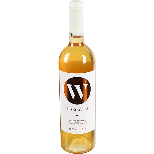 Вино 0.75л 11.2% біле сухе Orange Traminer Stakhovsky пл