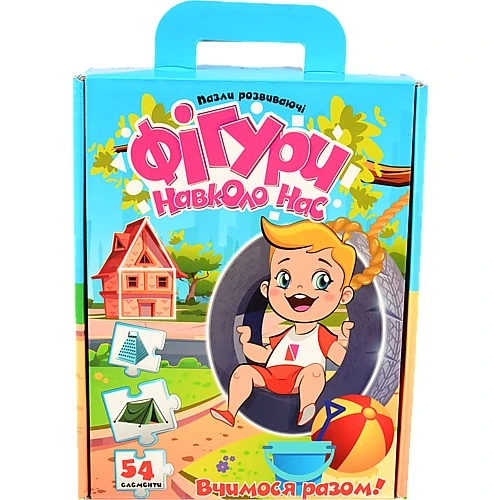 Пазли для дітей від 3років 30911 Фігури навколо нас Strateg 54ел