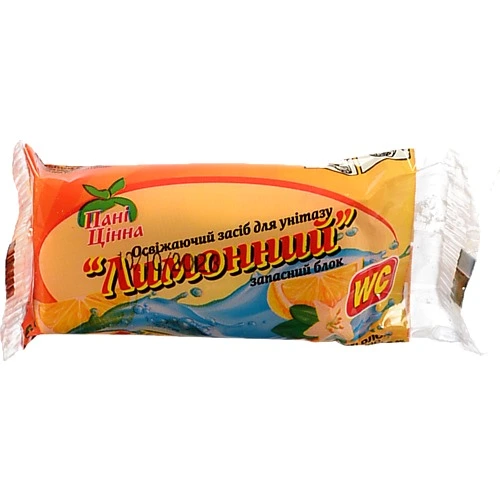 Освіжувач д.унітазу Панi цiнна 40г лимонний запаска