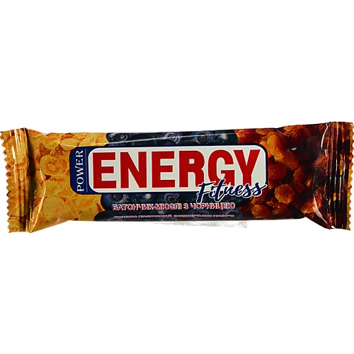 Батончик-мюслі Power  Energy 30г чорниця