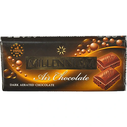 Шоколад Millennium чорний пористий 85г