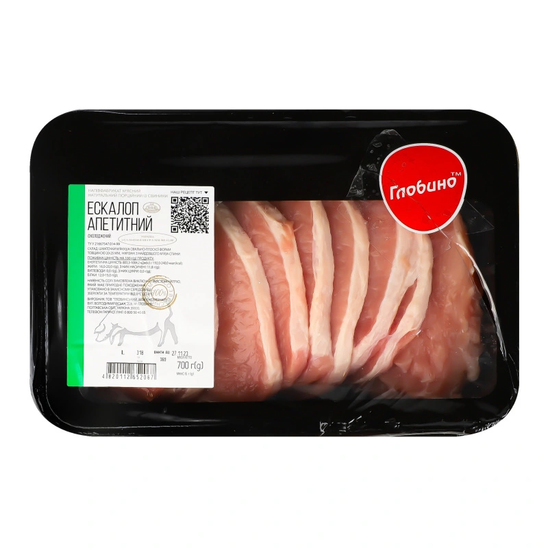 Ескалоп Апетитний Глобино охолоджений вакуумна упаковка 700г