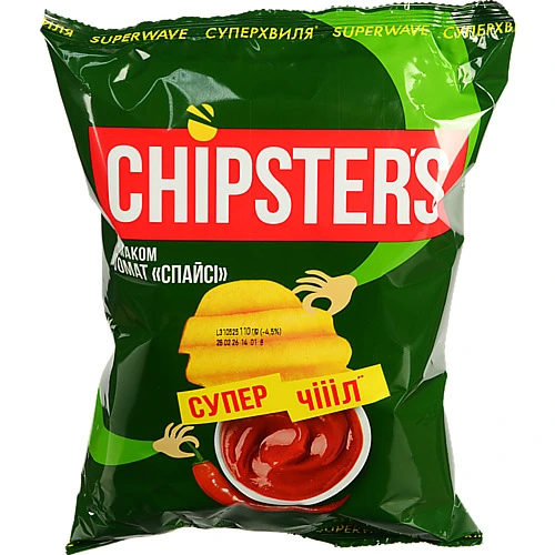 Чипси картопляні хвилясті Томат Спайсі Chipster's м/у 110г