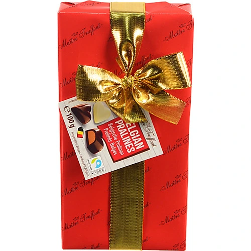Цукерки Maitre Truffout 100г праліне ассорті п.к червона