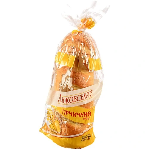 Батон пшеничний гірчичний нарізний Дюковський Одеський хлібозавод 4 м/у 600г