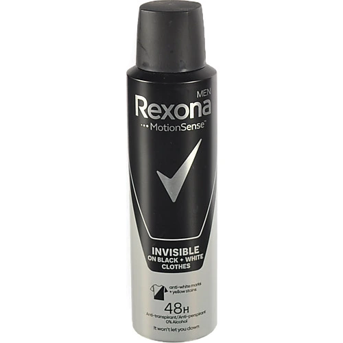 Антиперспирант Rexona 150мл Невидимий для чорн білого Men