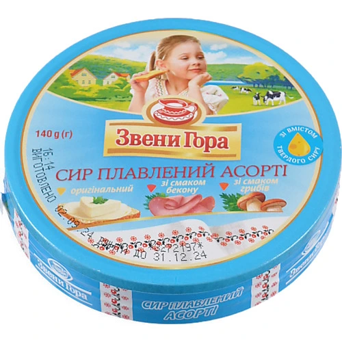 Сир пл. Звенигора 140г асорті