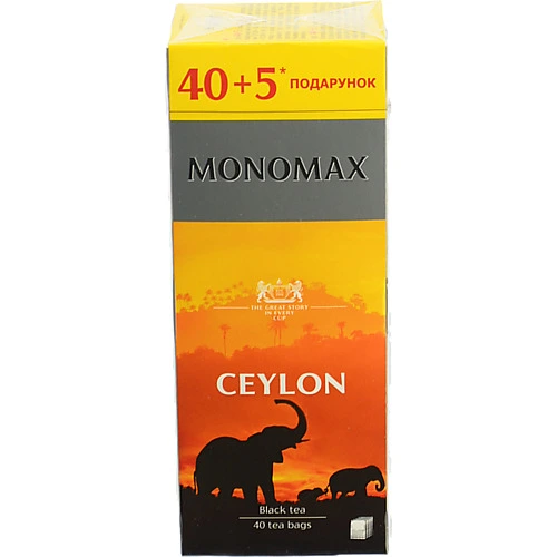 Чай Мономах Цейлонський Чорний 40+5 пакетиків