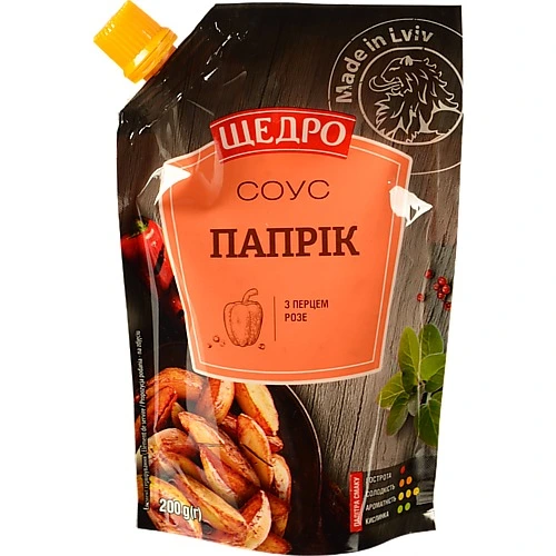 Соус майонезний 30% з перцем розе Папрік Щедро д/п 200г