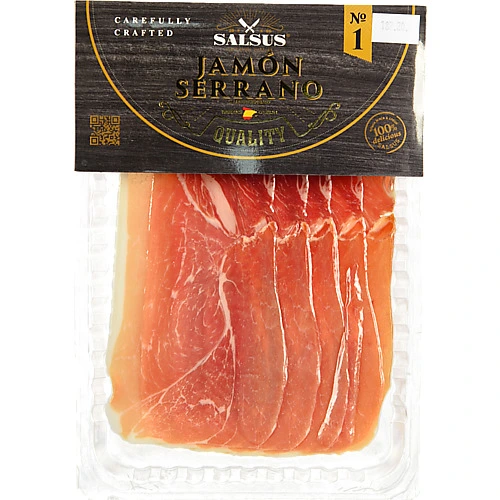 Хамон Salsus 100г серрано с.в в.с нарізка