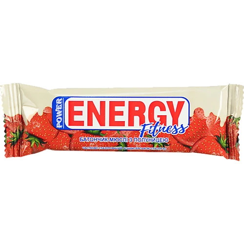 Батончик-мюслі Power  Energy 30г полуниця