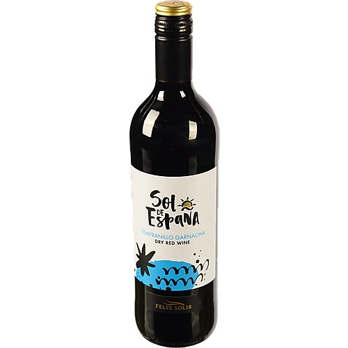 Вино Sol de Espana 0.75л Темпранільйо та Гарнача сухе червоне