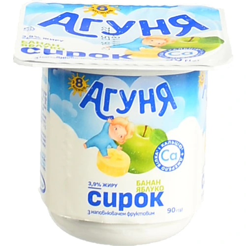 Сирок Агуня 90г 3.9% банан яблуко