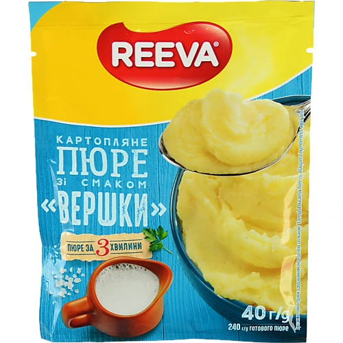 Пюре Reeva 40г картопляне вершкі