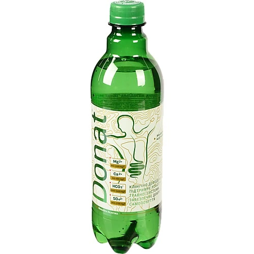 Вода мінеральна газована Donat Mg п/пл 0.5л