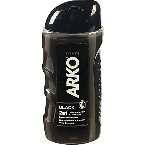 Гель для душу 2в1 з активованим вугіллям Black Arko Men 260мл