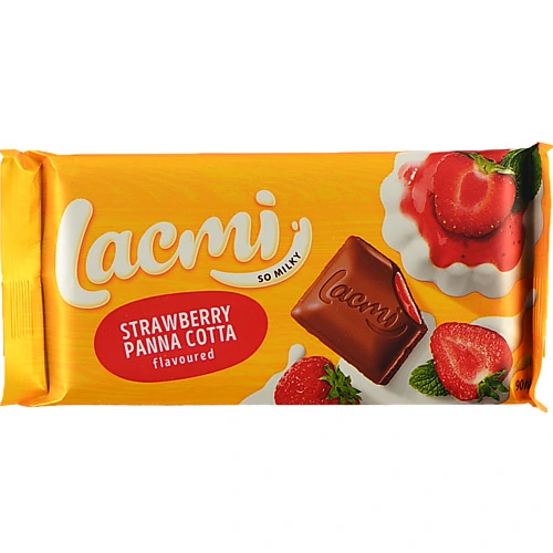 Шоколад Roshen 90г lacmi полунична панакота
