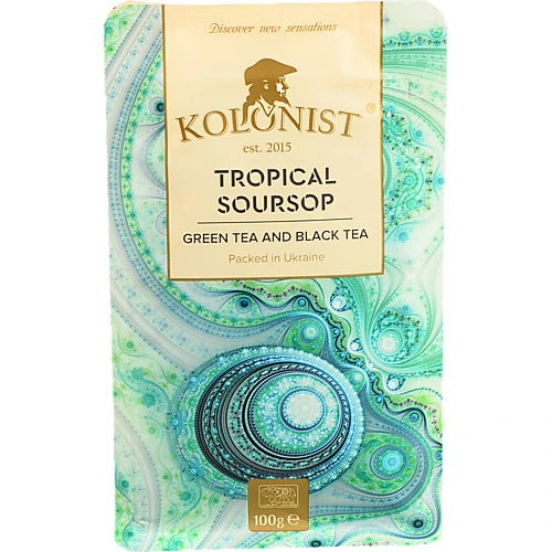 Чай Kolonist 100г тропічний саусеп black and green