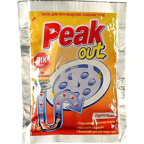 Засіб для прочищення труб Peak Out 80 мл гаряча вода