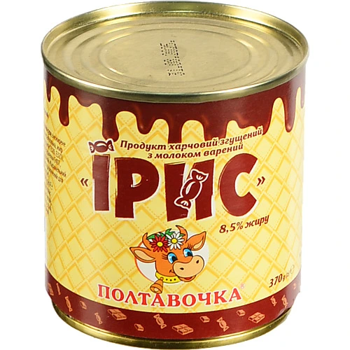 Продукт згущений Полтавочка 370г 8.5% iрис жб