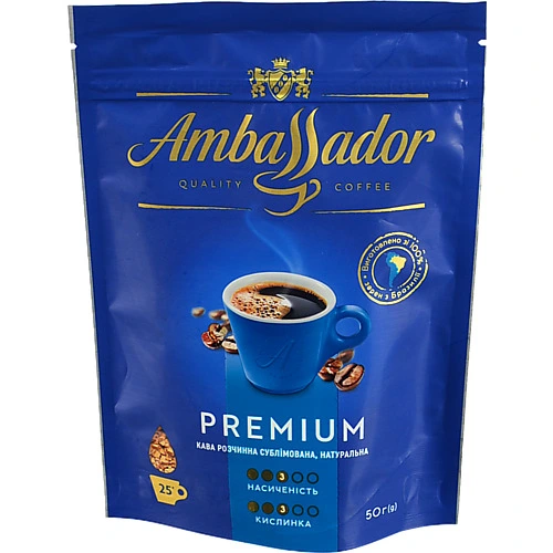 Кава Ambassador Premium 50г розчинна
