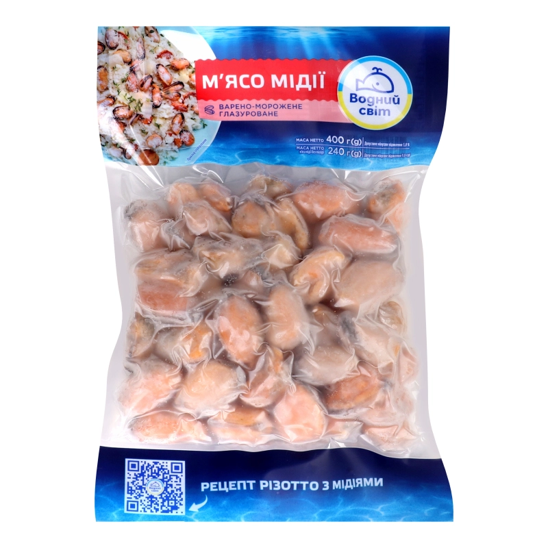 М'ясо мідій глазуроване Водний світ в/м 400г
