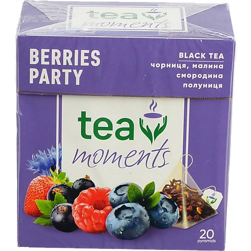 Чай Tea Moments 20пiрамiда ягідна вечірка чорний