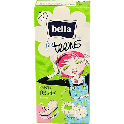 Прокладки щоденні Белла for teens relax green tea 20