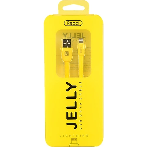 Кабель Lightning Recci RCL-S100 Jelly. 1м жовтий