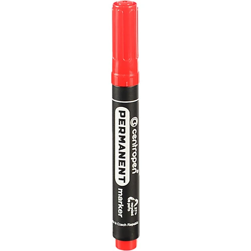 Маркер Centropen 2.5мм permanent червоний 8566