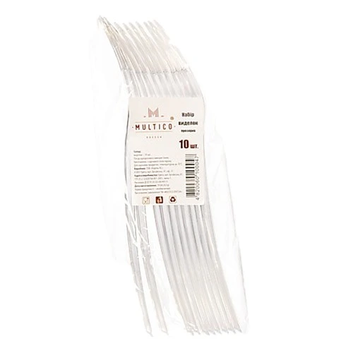 Вилки Multico 10шт прозорі
