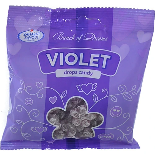 Цукерки Zaharni Zavodi 90г карамельні фіалка