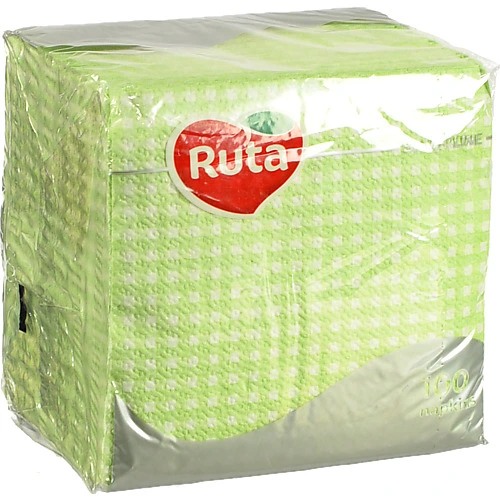 Серветки столові зелені Рута 24*24 100шт