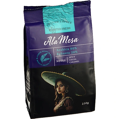 Кава Ala Mesa 230г арабіка 80% робуста 20%