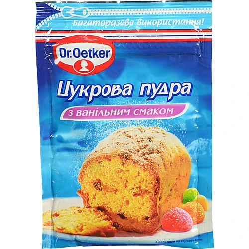 Пудра цукрова з ванільним смаком Dr.Oetker м/у 80г