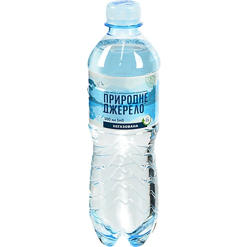 Вода Природне джерело 0.5л питна артезіанська н.г п.е