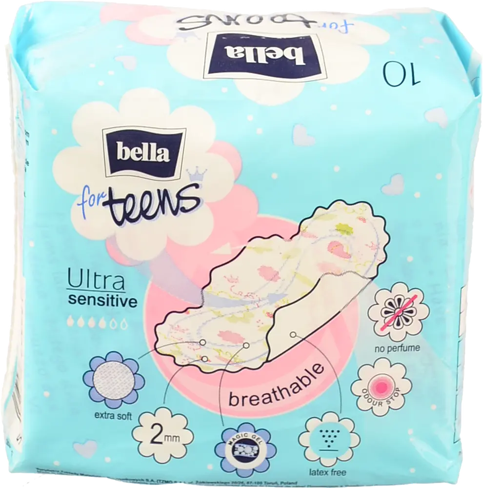 Прокладки гігієничні Bella for Teens Ultra Sensitive extra soft. (10 шт)