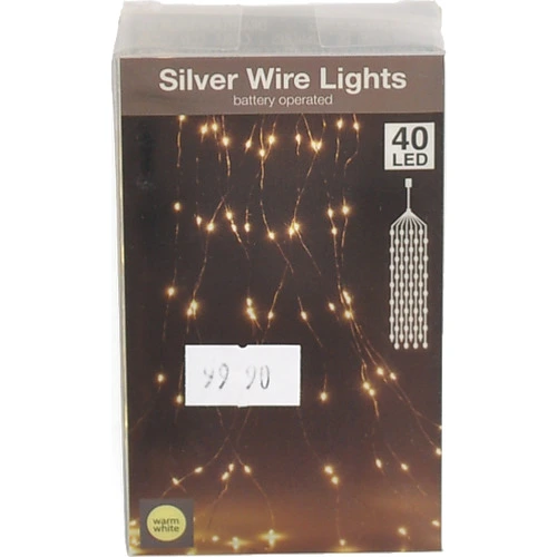 Гірлянда світодіодна каскад 8 рядів по 5 ламп 40 ламп LED теплий білий