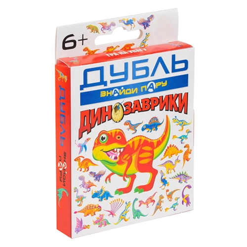 Гра настільна для дітей від 6років 2222_С Дубль динозаврики DGT-games 1шт