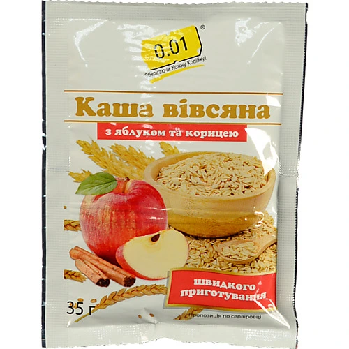 Каша вівсяна 0.01 35г яблуко кориця