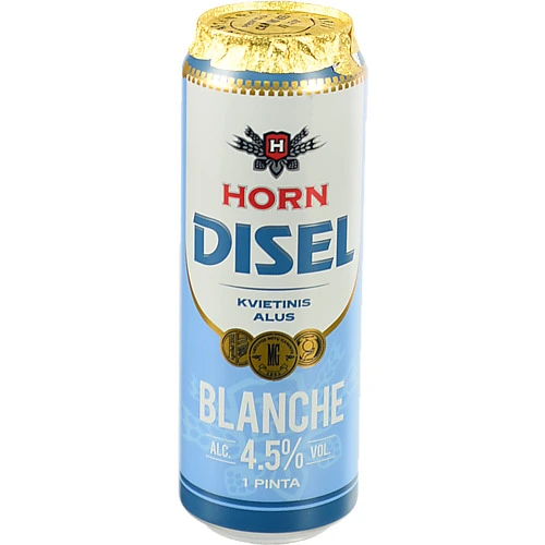 Пиво Horn Disel 0.568л blanche світле фільтр.пшеничне 4.5% з.б