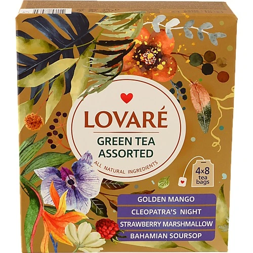 Чай Lovare Асорті Зелений 32х1.5г