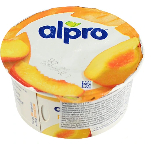 Йогурт Алпро 150г соєвий персик