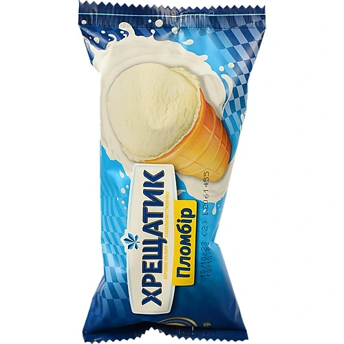 Морозиво 15% у вафельному стаканчику Пломбір Золотий стандарт Хрещатик м/у 90г