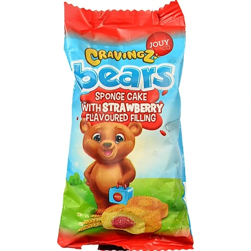 Бісквіт з полуничною начинкою Bear Cravings м/у 40г