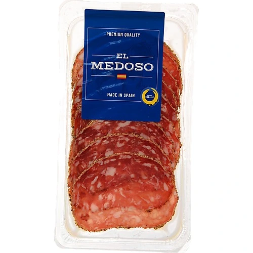 Ковбаса EL MEDOSO 80г тунель сальчічон в перці нарізка