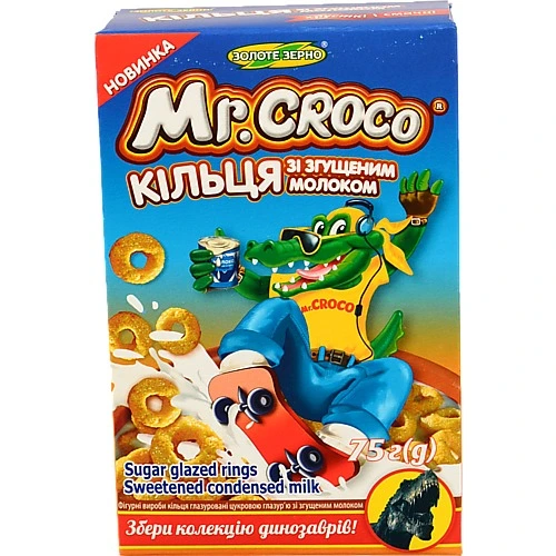Сніданок сухий Кільця зі згущеним молоком Mr. Croco к/у 75г