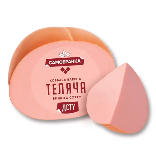 Ковбаса [Самобранкаk [Телячаk варена, необгорнута, вищий ґатунок