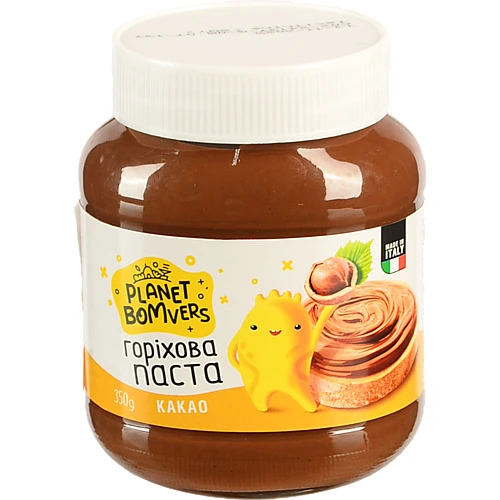Паста горіхова Планета Бомверс 350г какао