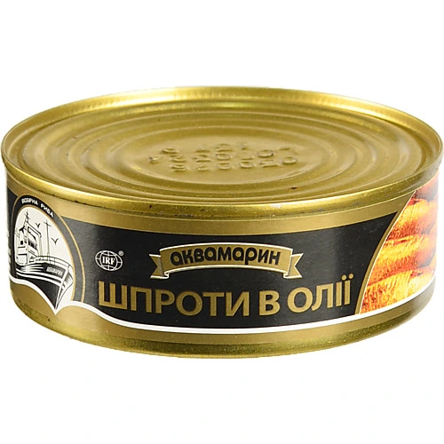 Шпроти Аквамарин  240гр в олiї